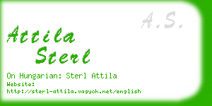 attila sterl business card